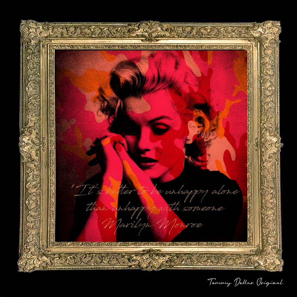 Marilyn Alone silk scarf 