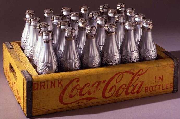 Silver coke bottles by andy warhol