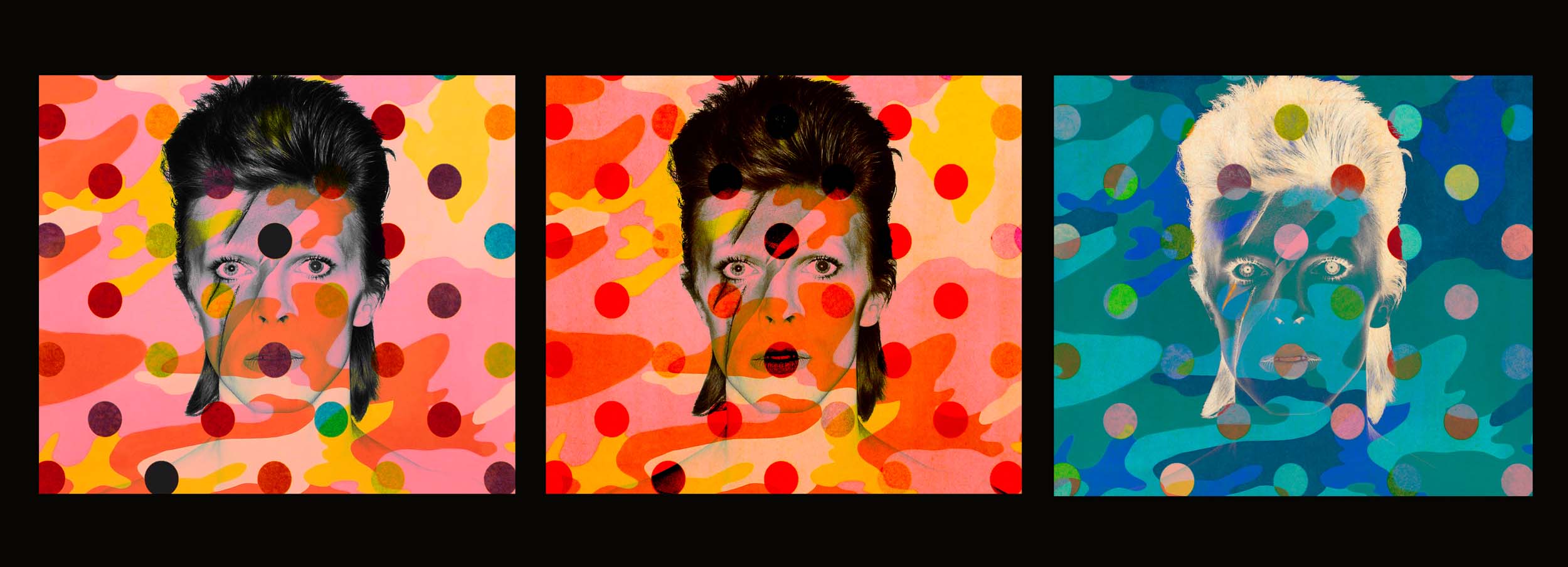 Bowie Dot Triptych