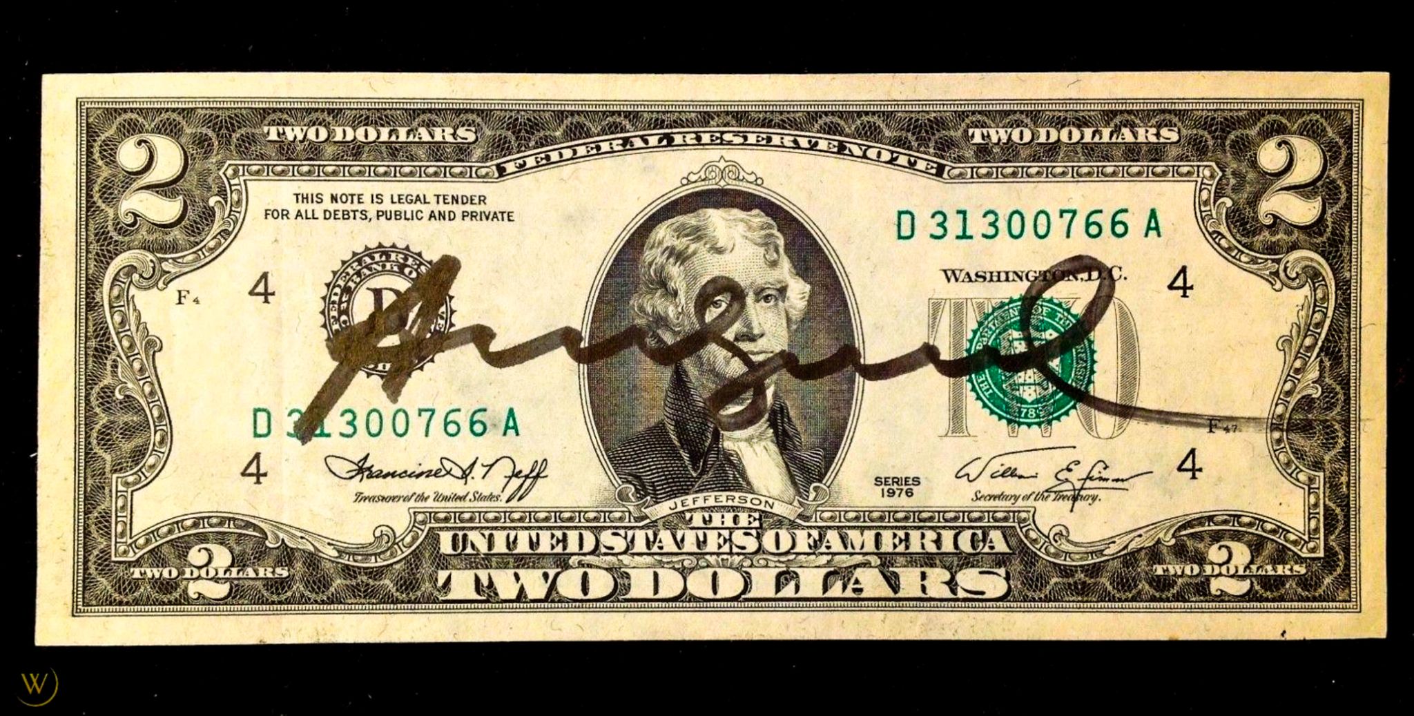 Andy warhol bill hand signed black 1 cf37c97b094b859cce2b137466201e23
